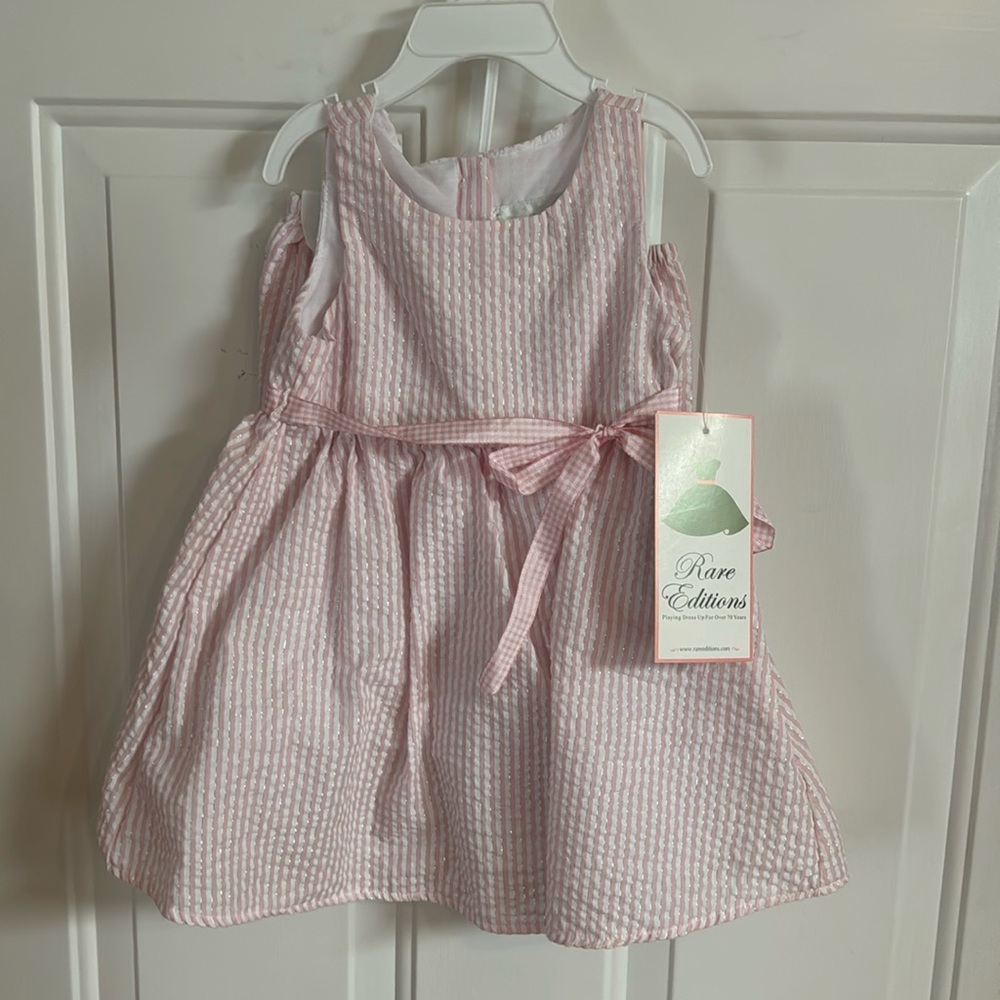 24M Rare Editions 2 Piece Set -Pink sleeveless dress with matching bloomers.
